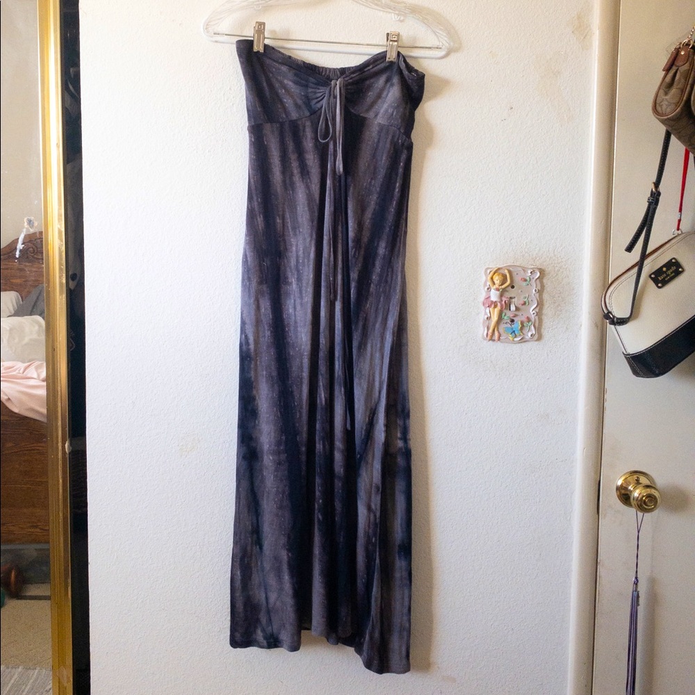 Black & Grey Tie Dye Midi Dress!!